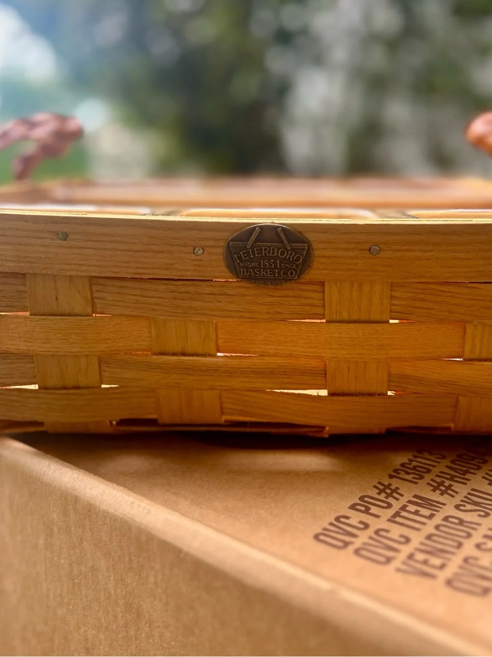 Original Peterboro Large Basket with Leather Handles